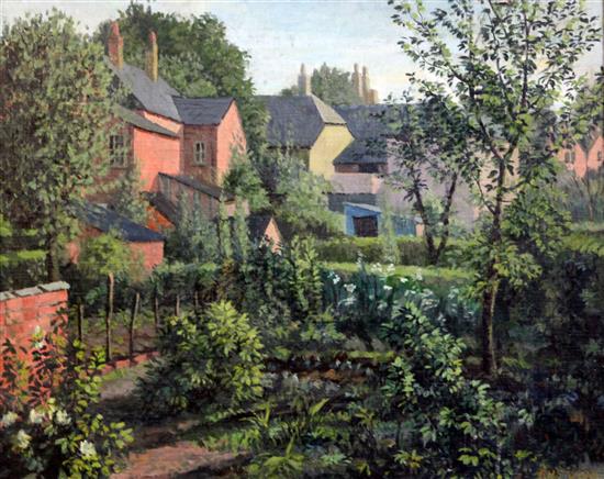 Frederick Henry Stonham (1924-2003) Garden scene 19 x 23.5in.